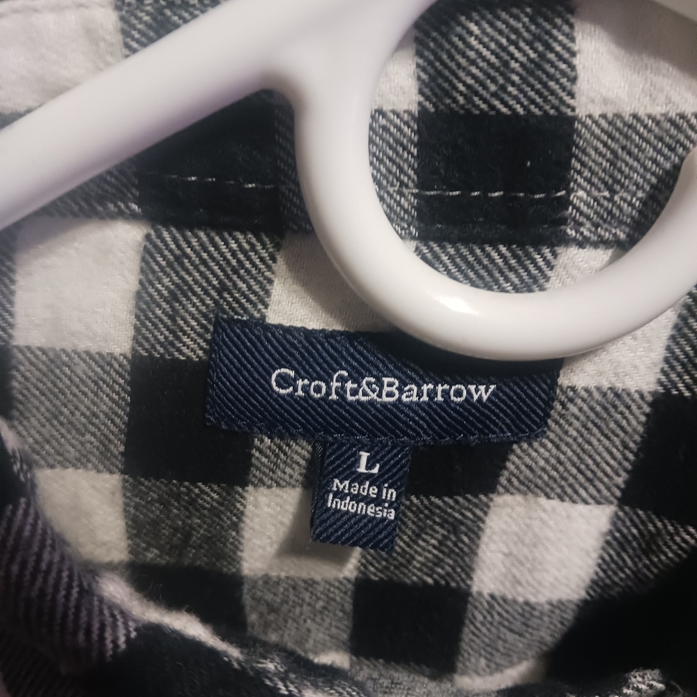 croft and barrow mens flaneel size lg